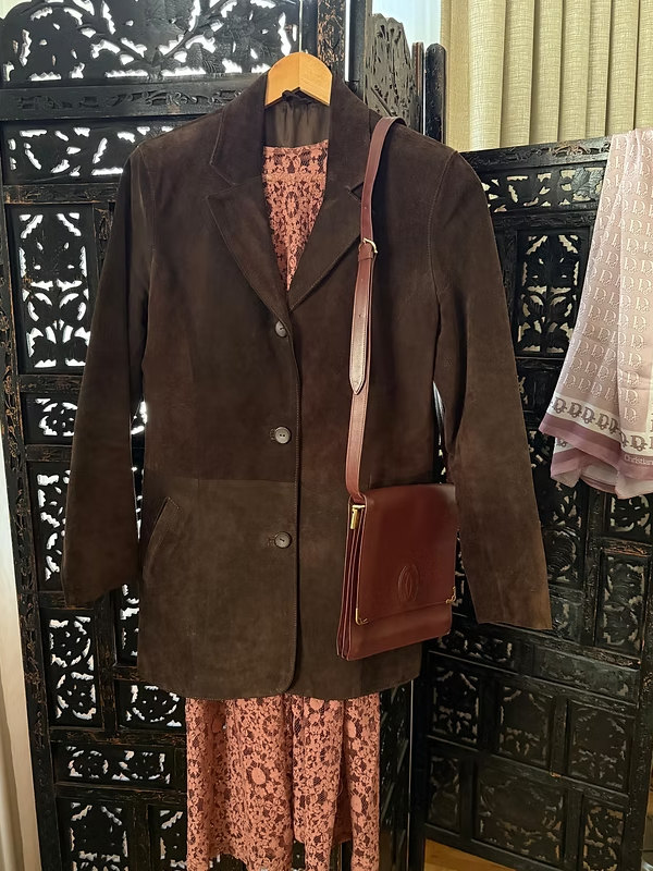 Vintage Kahverengi Süet Ceket
