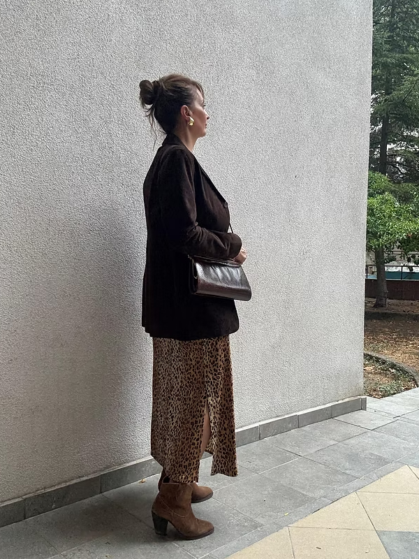 Vintage Kahverengi Süet Ceket