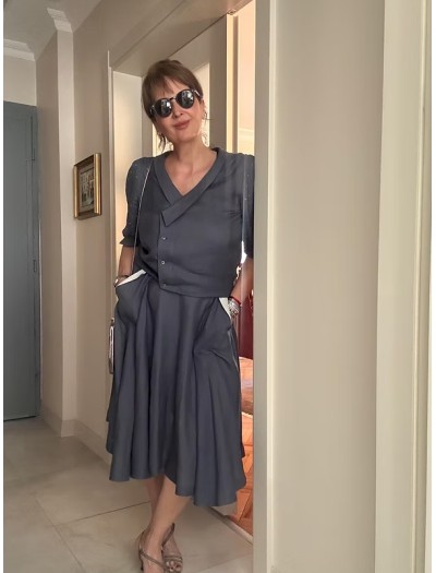 Vintage Made in Italy Keten Takım