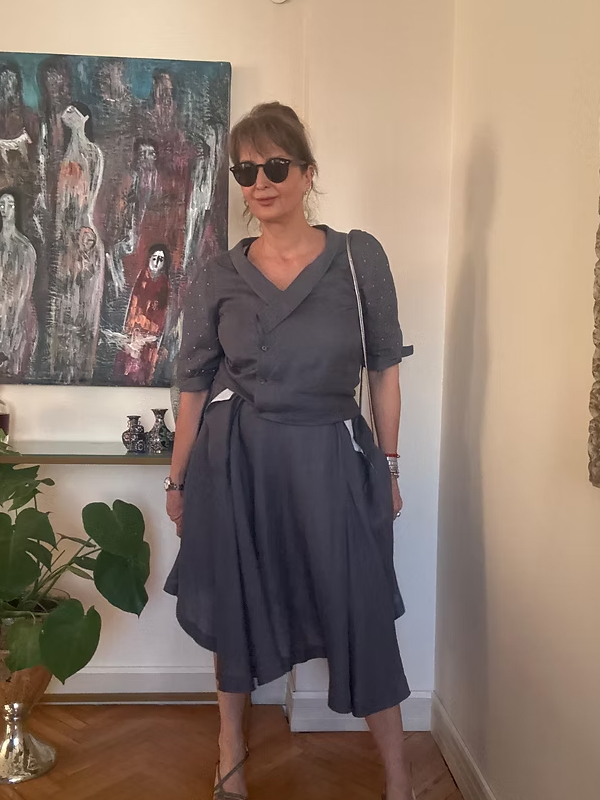 Vintage Made in Italy Keten Takım