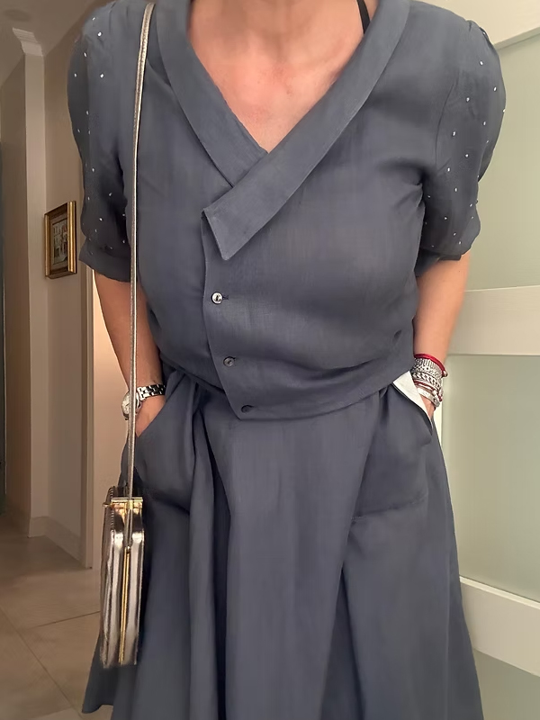 Vintage Made in Italy Keten Takım