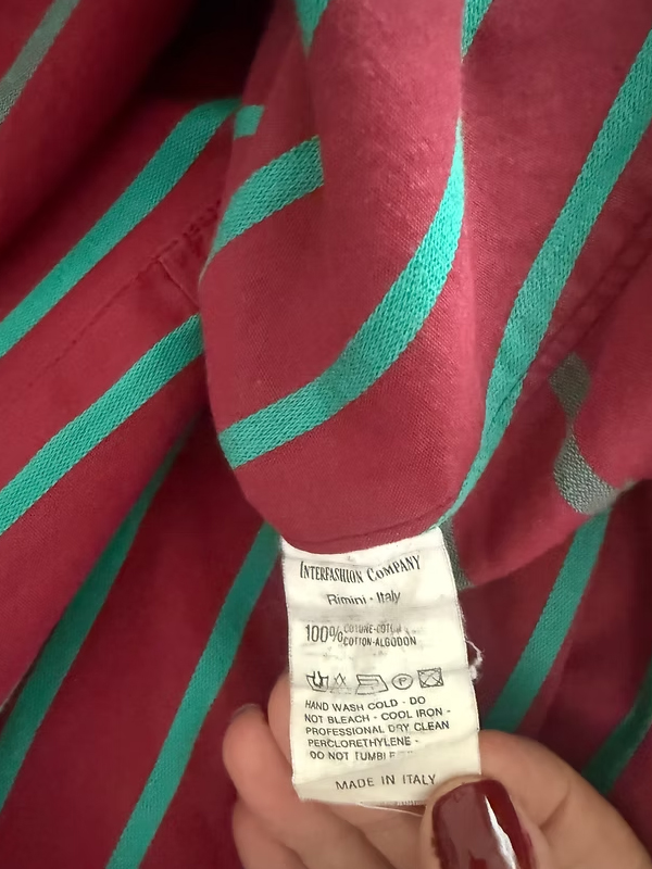 Vintage Made in Italy Çizgili Gömlek