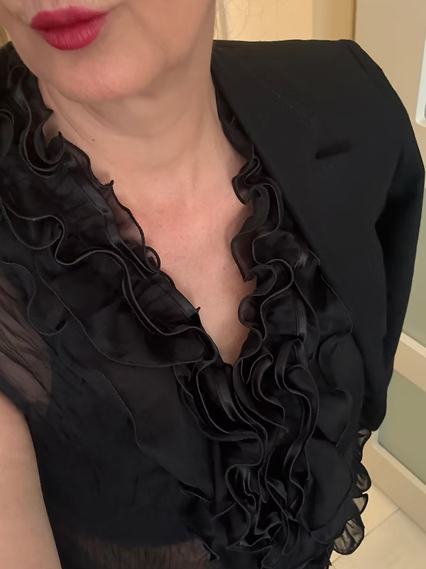 Vintage Fırfırlı Transparan Gömlek