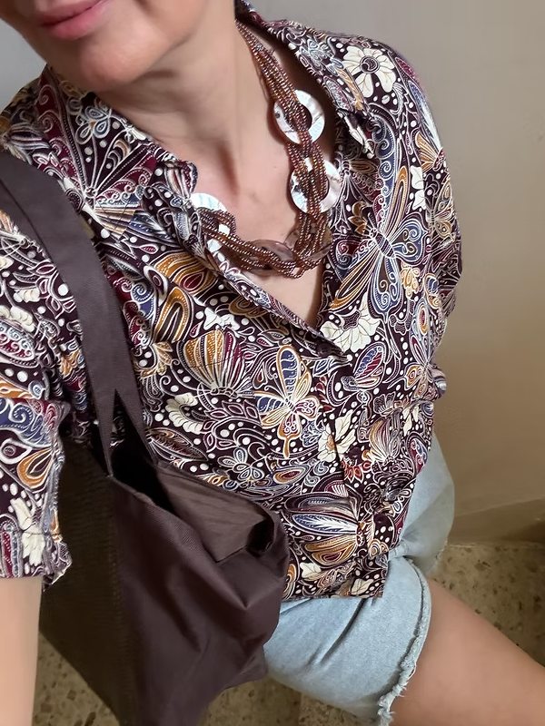 Vintage Bali Çok Renkli Gömlek