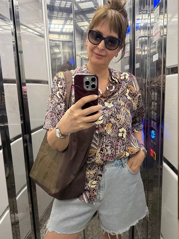 Vintage Bali Çok Renkli Gömlek