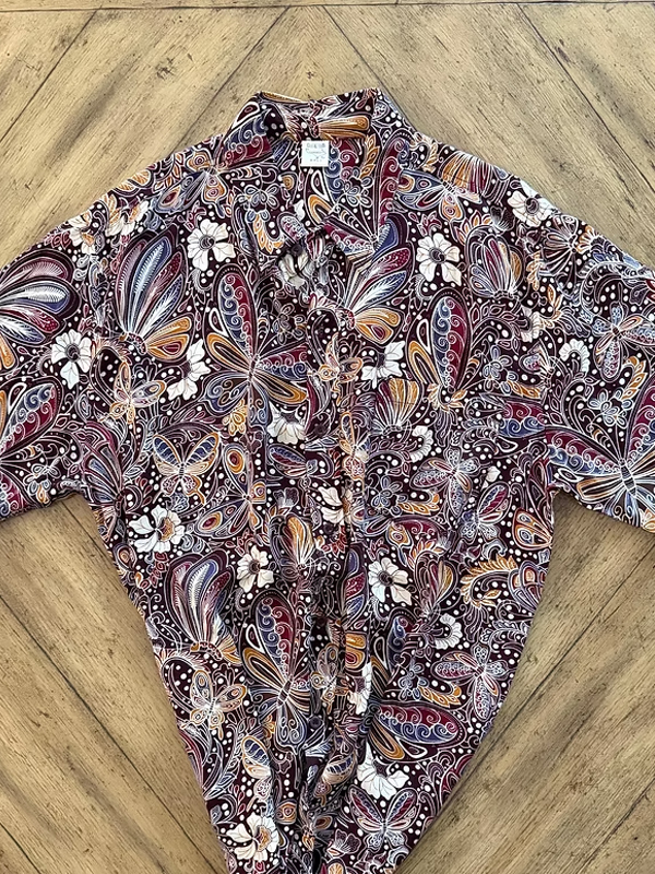 Vintage Bali Çok Renkli Gömlek