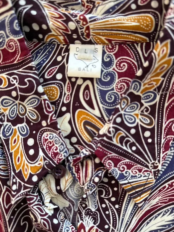 Vintage Bali Çok Renkli Gömlek