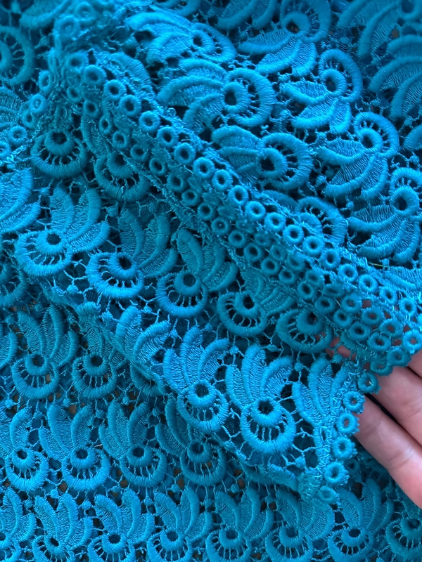 Vintage Full Güpür Turkuaz  Dantel Bluz