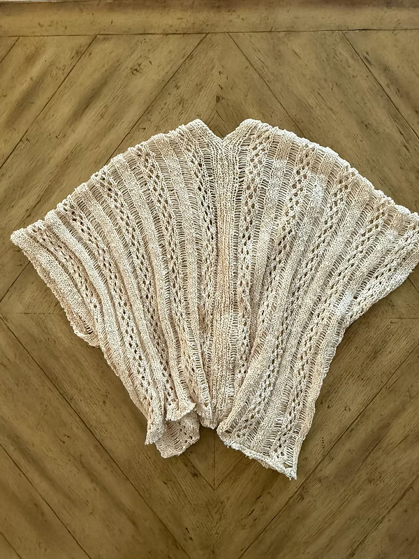 Vintage Keten Karışımlı Simli Hırka