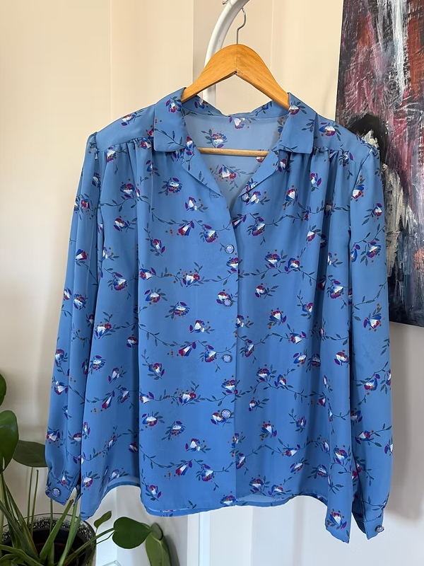 Vintage Çiçekli Gömlek