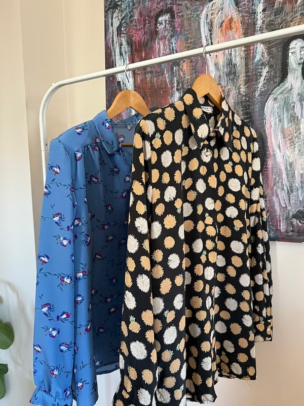 Vintage Çiçekli Gömlek