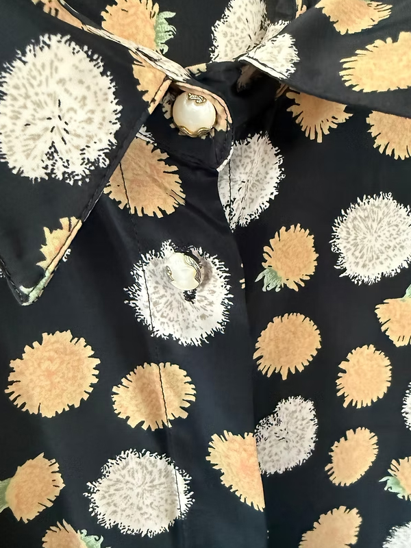 Vintage Desenli Gömlek