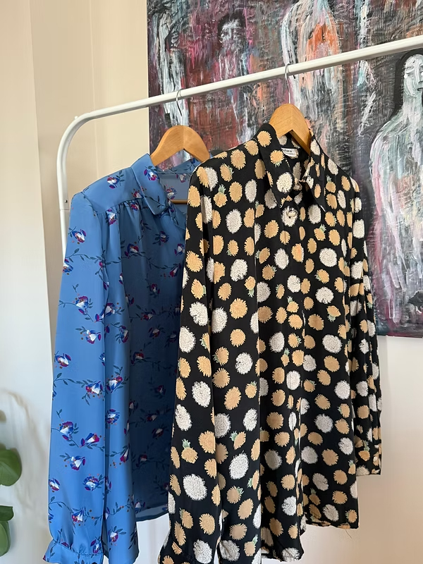 Vintage Desenli Gömlek