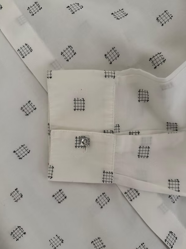 Vintage Gümüş Simli Gömlek