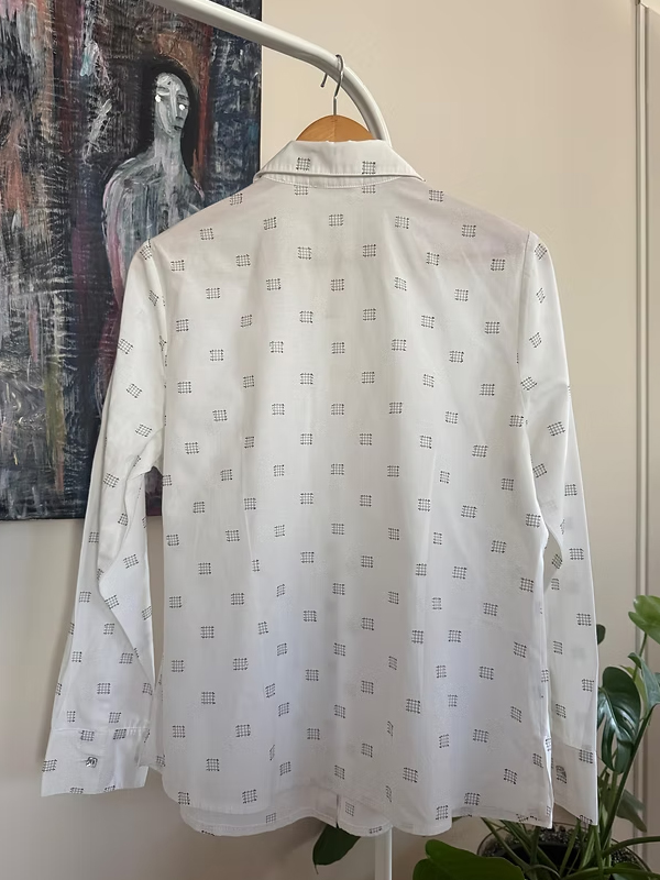 Vintage Gümüş Simli Gömlek