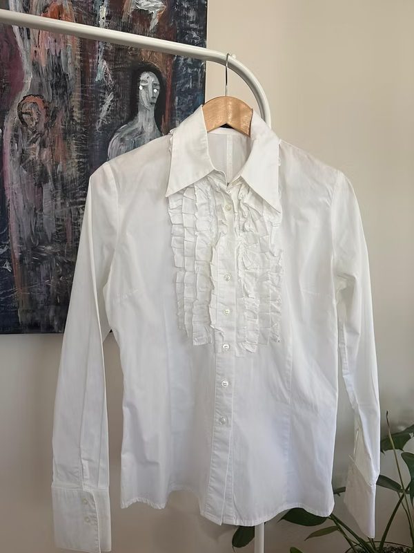 Vintage Fırfırlı Gömlek