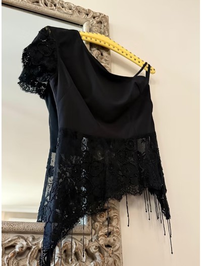 Vintage Faust Paris Dantel ve Boncuk İşlemeli Bluz Vintage Faust Paris Dantel ve Boncuk İşlemeli Bluz