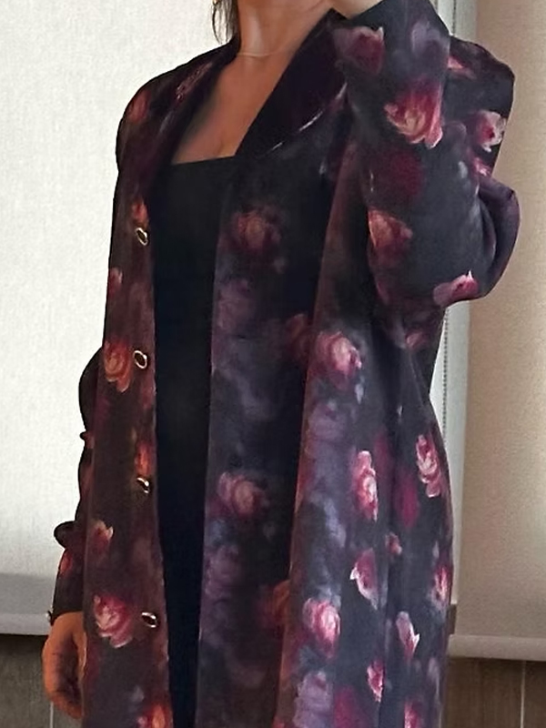 Vintage İtalyan KadifeYakalı Yün Gömlek