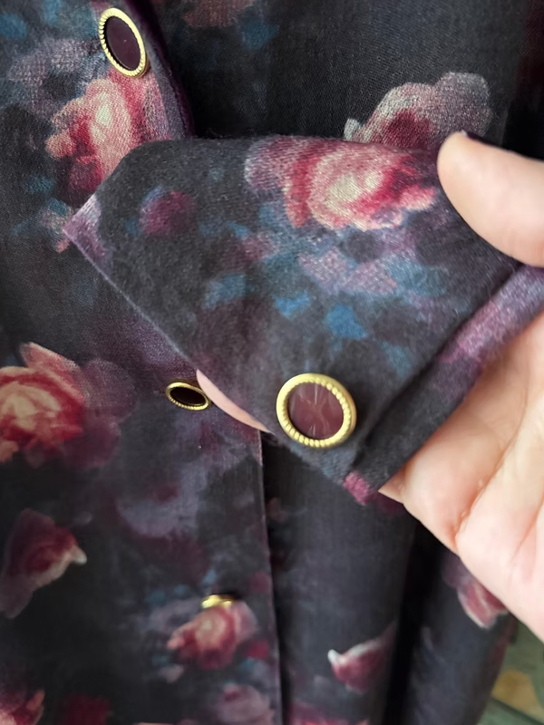 Vintage İtalyan KadifeYakalı Yün Gömlek