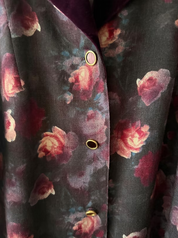 Vintage İtalyan KadifeYakalı Yün Gömlek