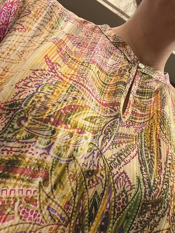 Emily Van Den Bergh- Şal Desenli Bluz