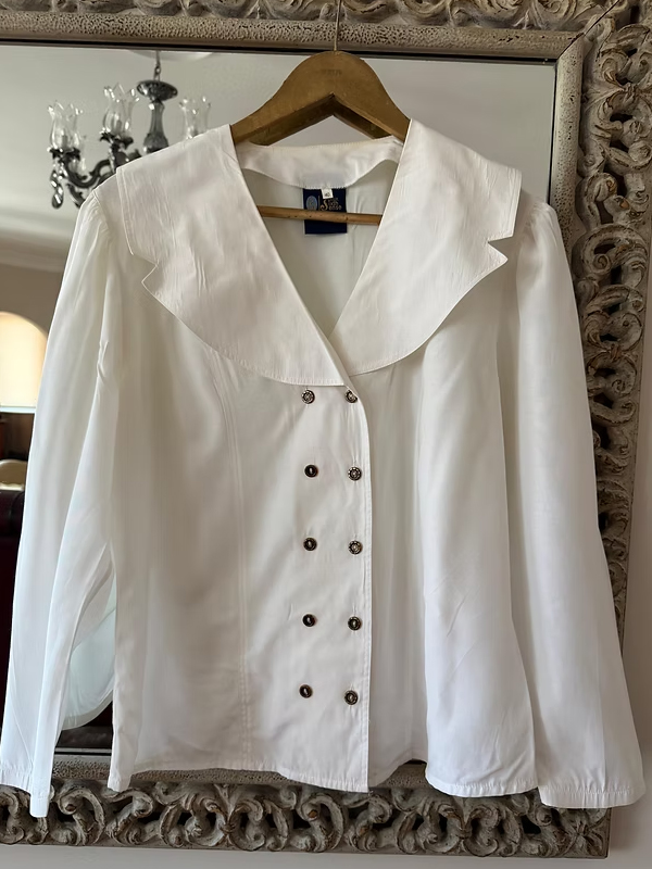 C&A Saten Dokulu Beyaz Gömlek