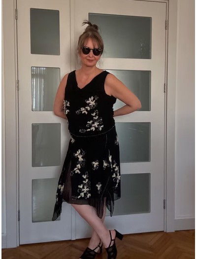 Vintage İpek Şifon Takım