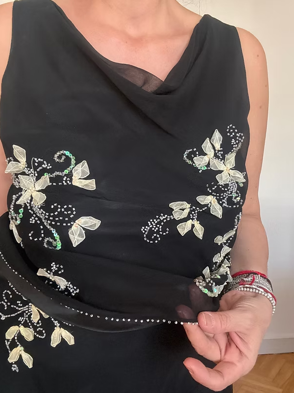 Vintage İpek Şifon Takım