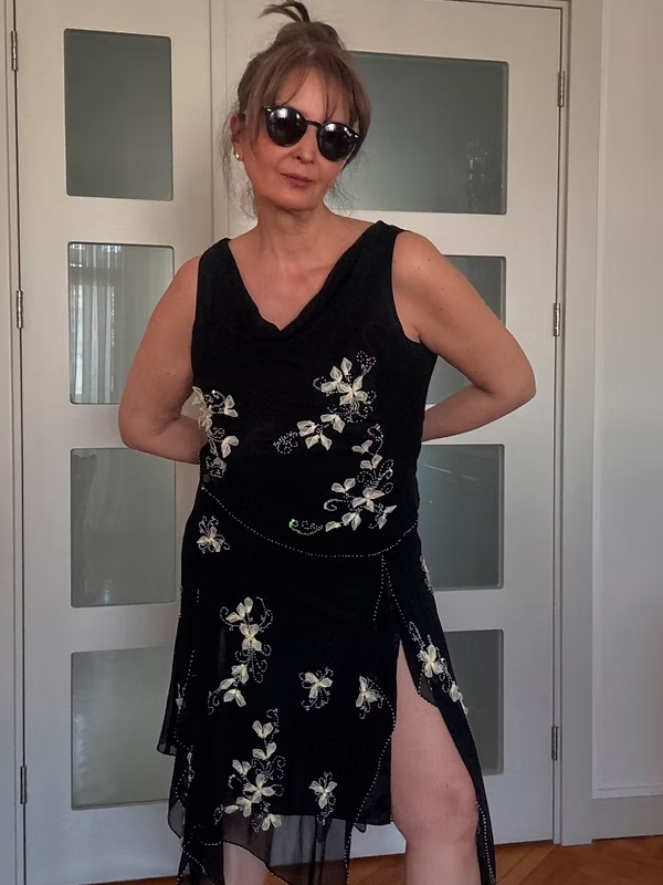 Vintage İpek Şifon Takım