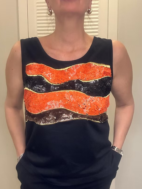 Vintage 80s Beymen Pul İşlemeli Bluz