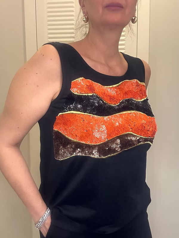 Vintage 80s Beymen Pul İşlemeli Bluz