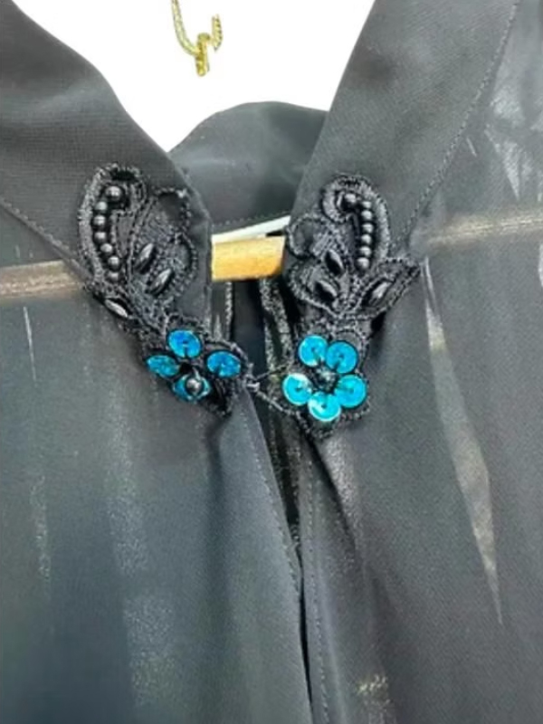 Vintage Şifon Yaka Detaylı Bolero/ Bluz