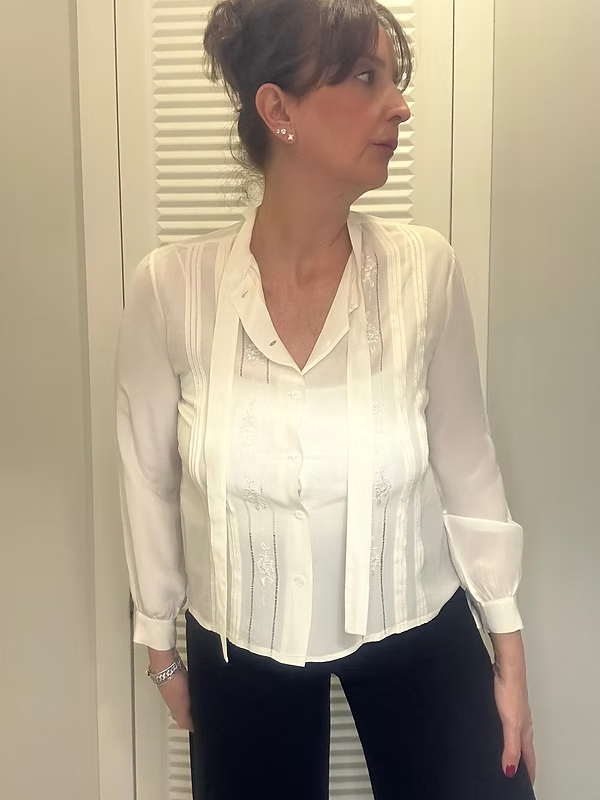 Vintage Marianne Von Osten İpek Gömlek