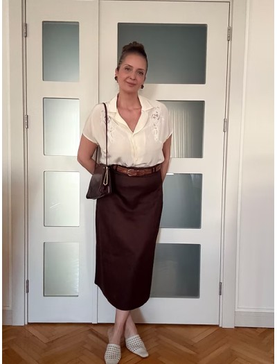 Vintage Delikişi İpek Gömlek