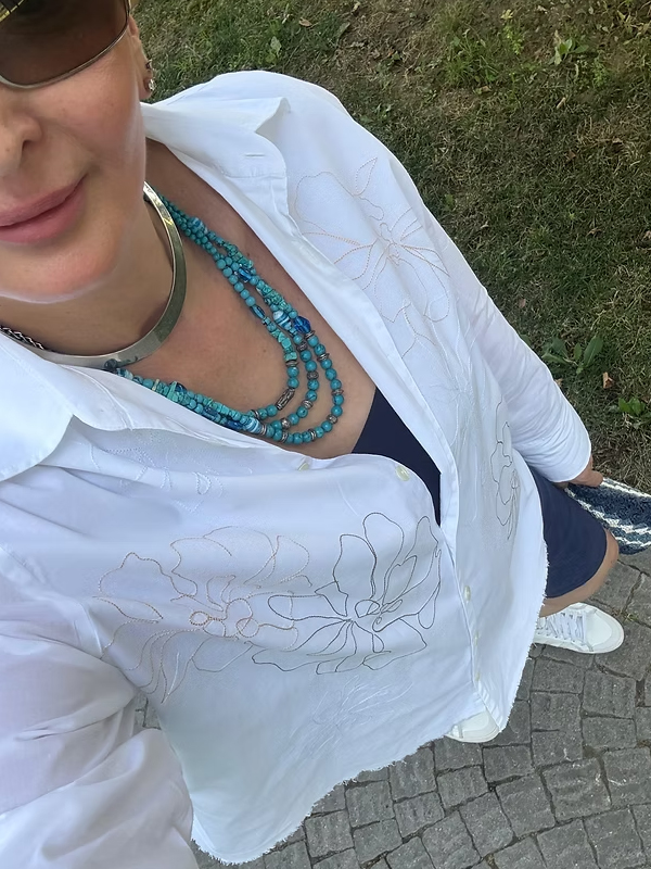 Vintage Nakışlı Gömlek