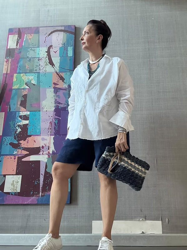 Vintage Nakışlı Gömlek