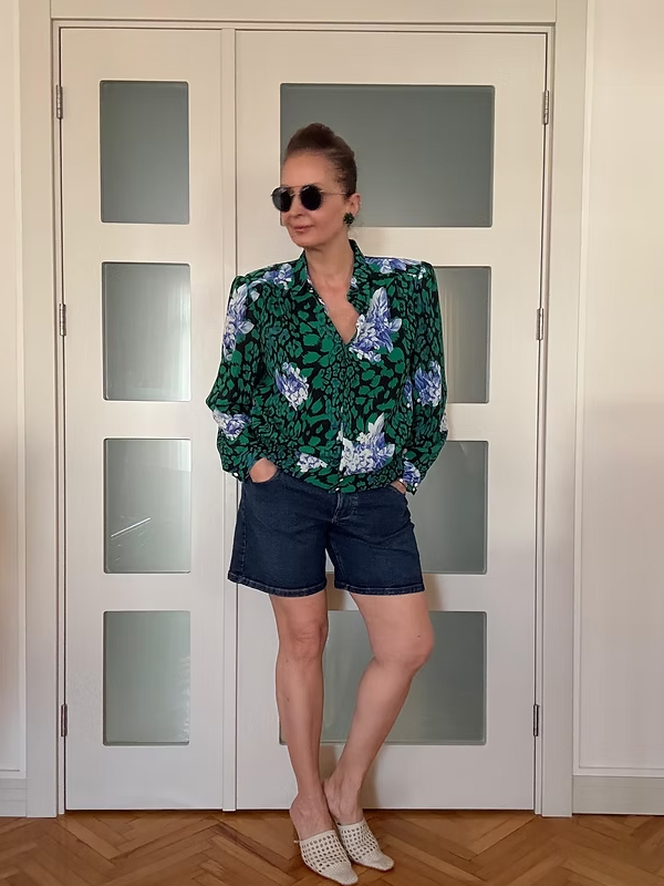 Vintage Çiçekli Gömlek/ Bluz