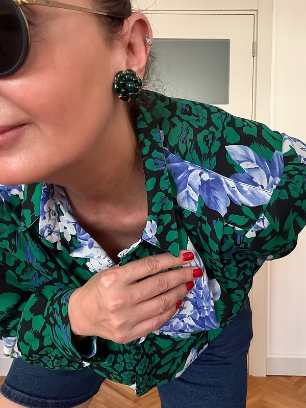 Vintage Çiçekli Gömlek/ Bluz