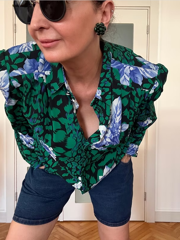 Vintage Çiçekli Gömlek/ Bluz