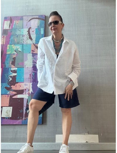 Vintage Nakışlı Gömlek