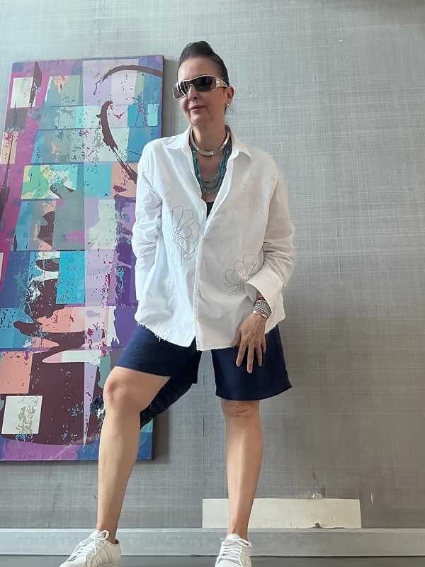 Vintage Nakışlı Gömlek