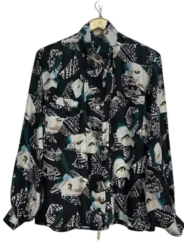 Vintage Made in Italy İpek Gömlek