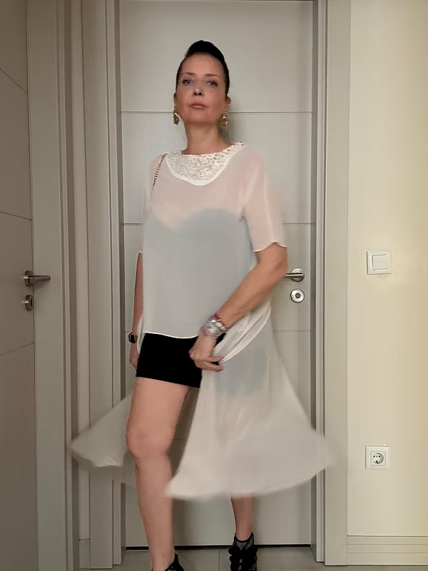 Be Retrokare Tasarım Tül Bluz