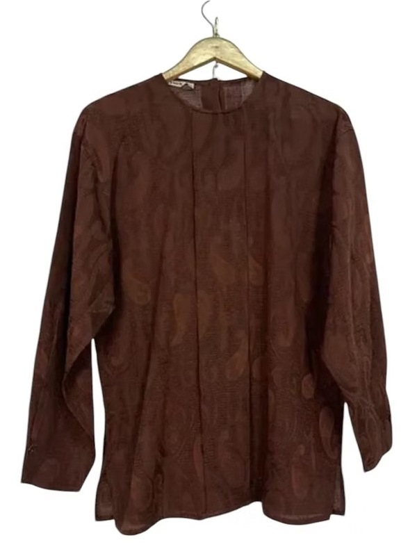 Vintage Puantiye Tül Bluz