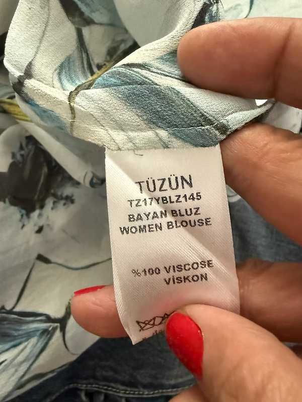 Vintage Tüzün Şifon Fırfırlı Gömlek