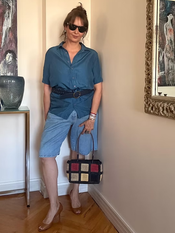 Vintage Made in Italy İpek Gömlek/ Tunik