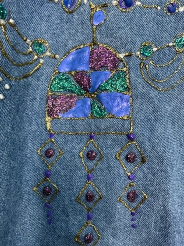 Vintage 80's Hand Made Jean Ceket