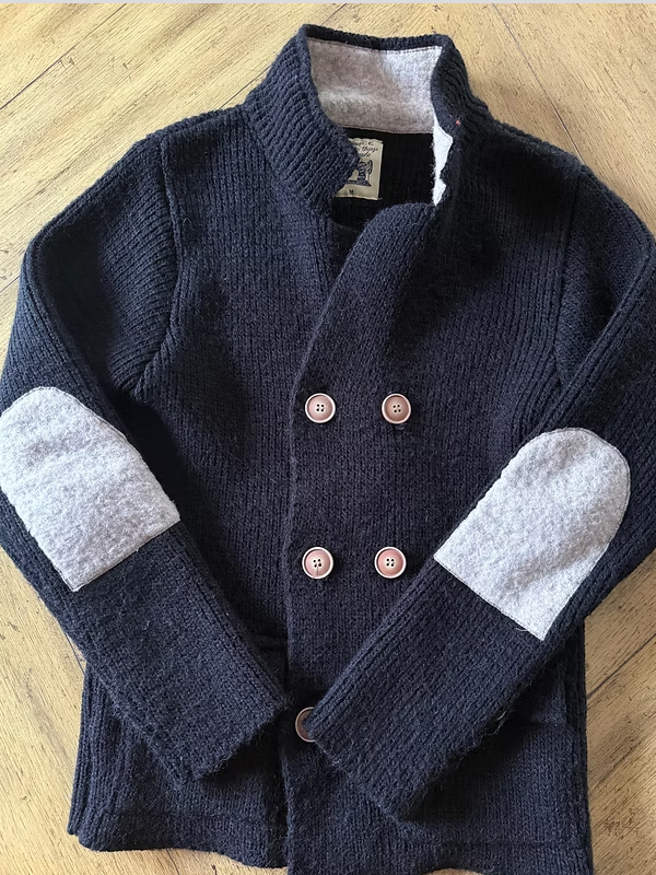 Vintage Hand Made Yün Kruvaze Hırka / Ceket