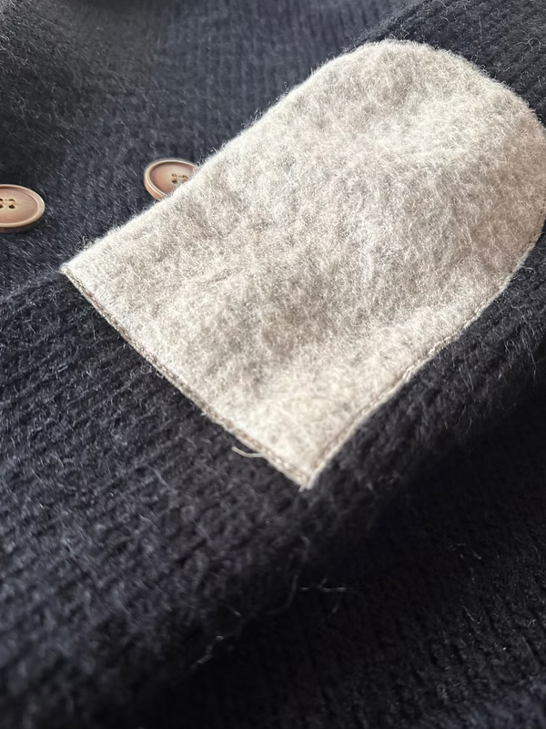 Vintage Hand Made Yün Kruvaze Hırka / Ceket