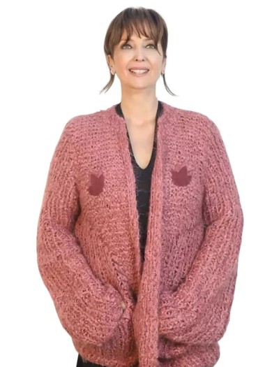 Vintage 80 Süet Detaylı Hırka